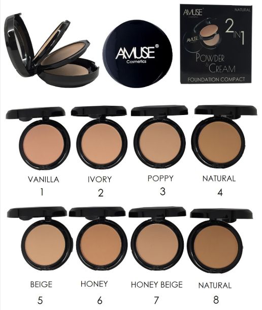 POLVO COMPACTO AMUSE 2 EN 1