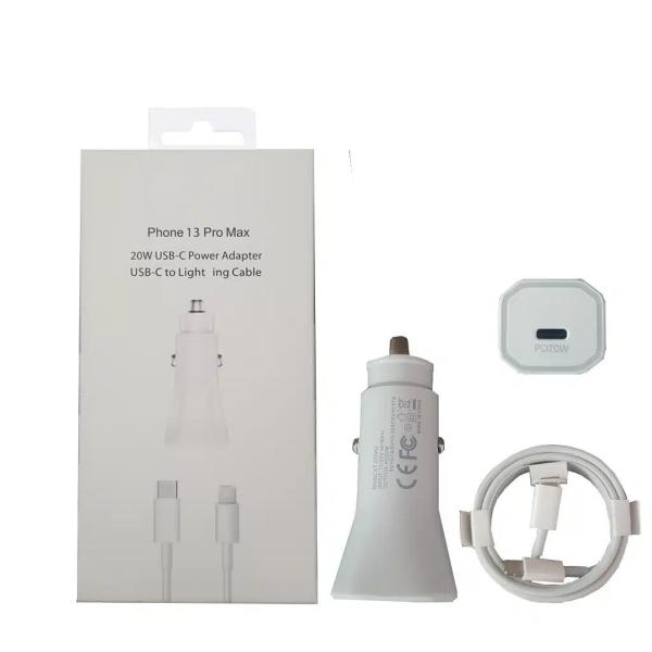 CUBO PARA CARRO IPHONE TIPO C 20W