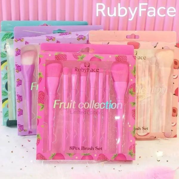 SET DE BROCHAS RUBY FACE FRUIT 8 BROCHAS