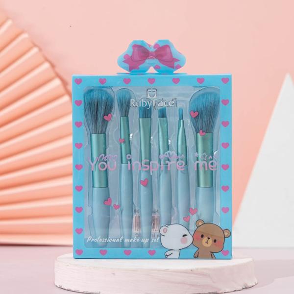 SET DE BROCHAS RUBY FACE YOU INSPIRE ME 6 BROCHAS