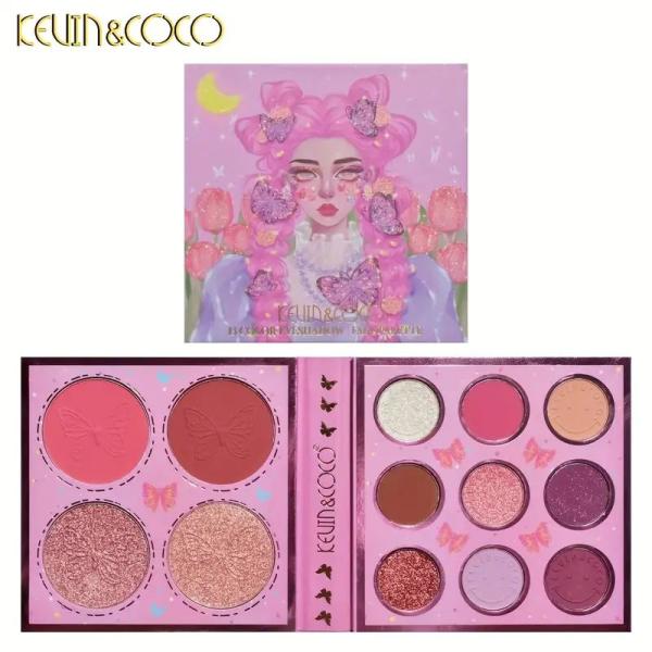 PALETA KEVIN Y COCO PEQUENA BLUSH - ILUMINADOR - SOMBRAS