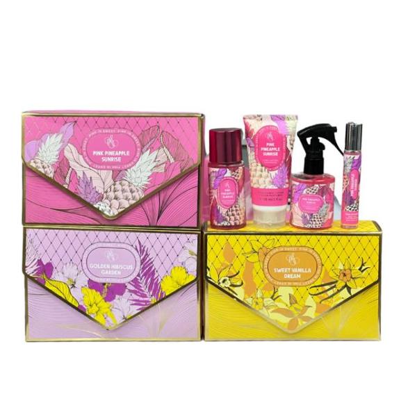 SET EN CAJA CREMA - BODY - PERFUME CABELLO - PERFUME