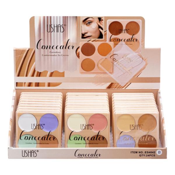 PALETA DE CORRECTORES DE COLORES USHAS 4 TONOS