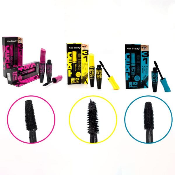 MASCARA PARA PESTANAS BIG N BLACK KISS BEUTY