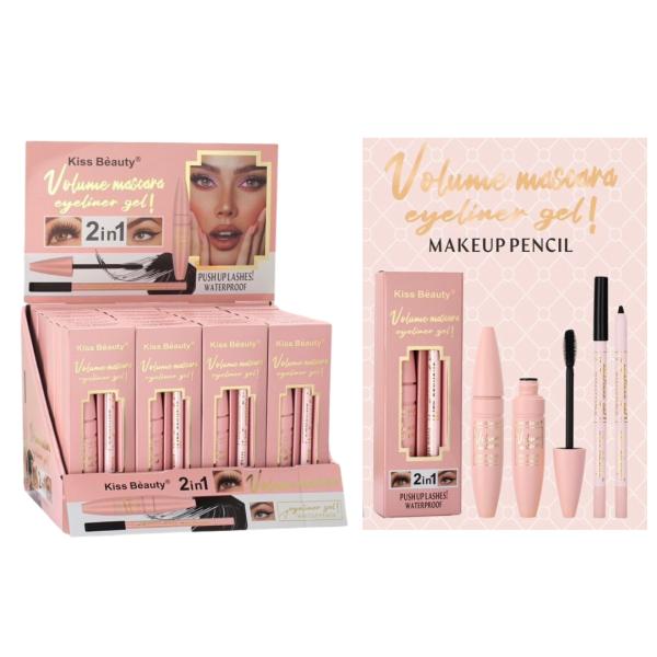 DELINEADOR Y MASCARA PARA PESTANAS KISS BEAUTY