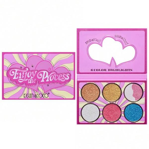 PALETA DE ILUMINADORES 6 COLORES KEVIN Y COCO