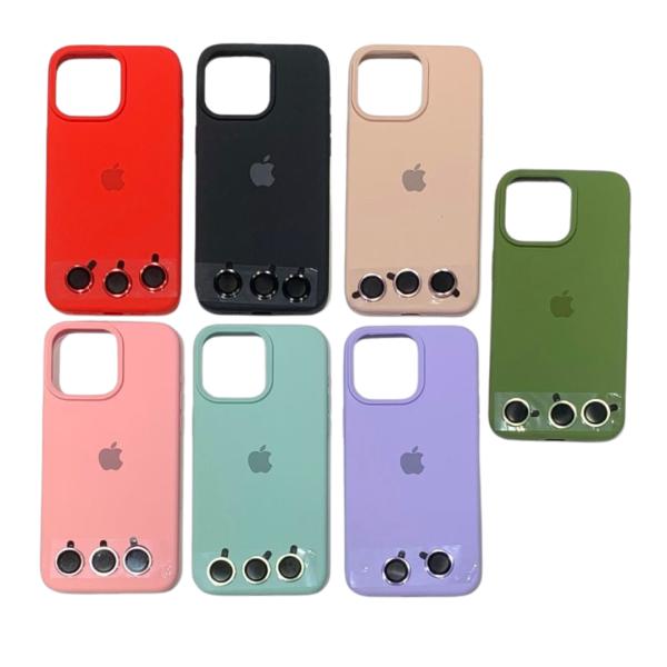 ESTUCHE CON LENTE DE CAMARA IPHONE