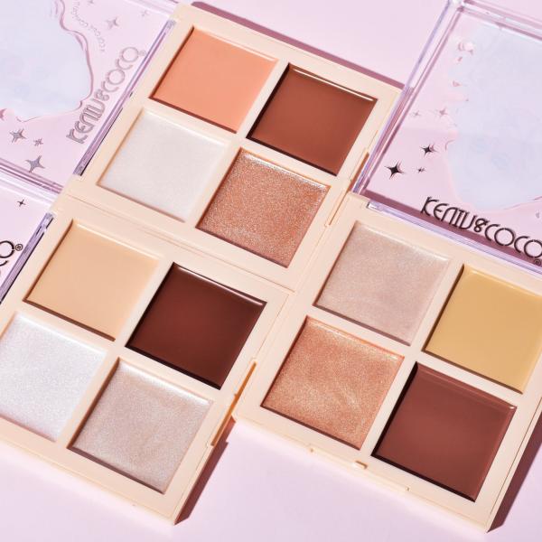 PALETA DE CONTORNOS Y CORRECTORES EN CREMA KEVIN Y COCO