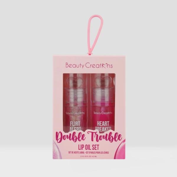 LIP OIL SET DOUBLE TRUBLE BEAUTY CREATIONS