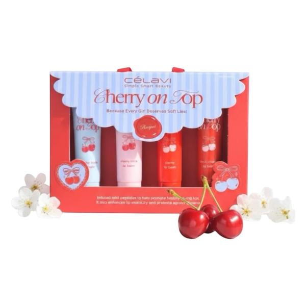 SET 4 LIP OILS CHERRY ON TOP CELAVI