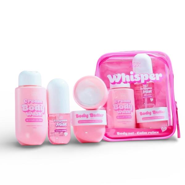 KIT DE BA&Ntilde;O CALM RELX WHISPER FRESA  BEAU VISAGE